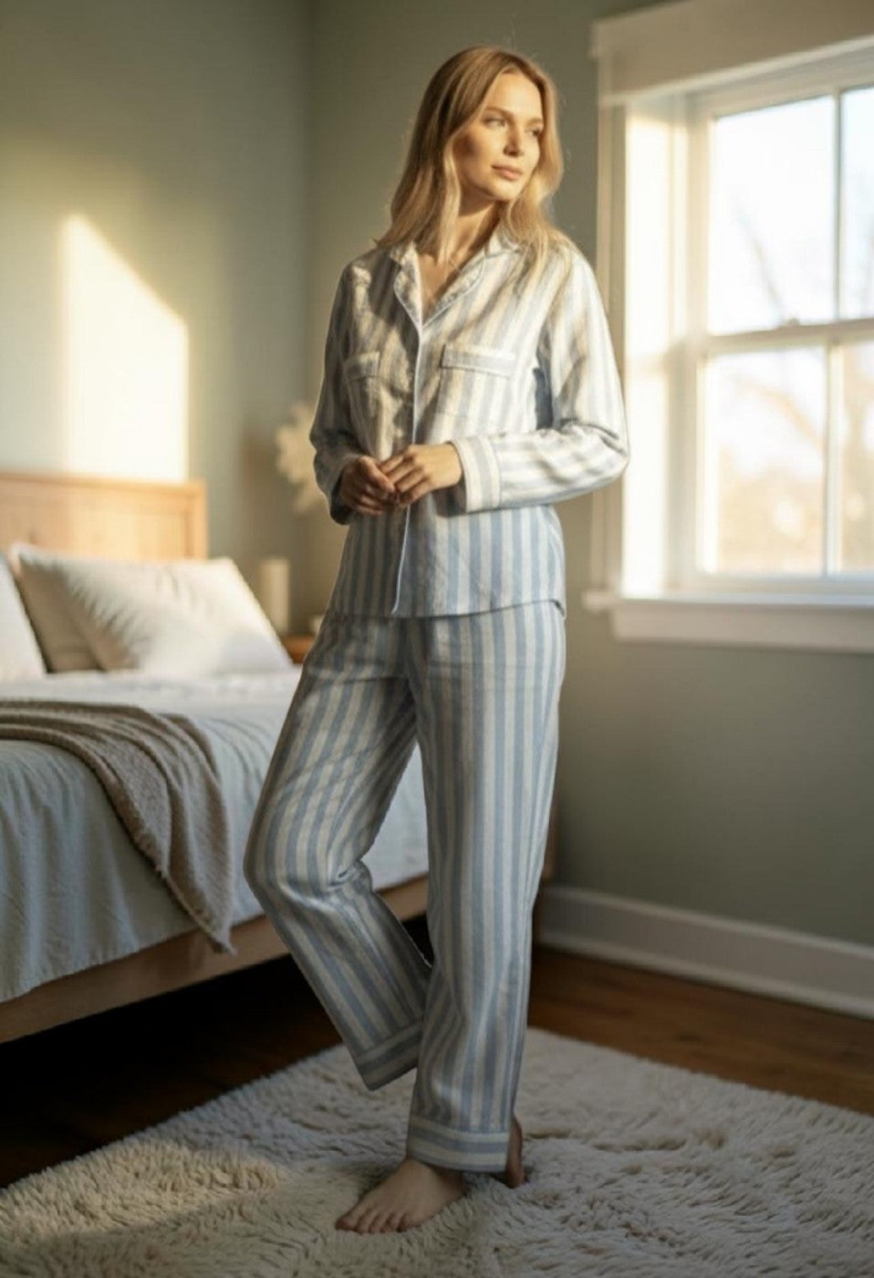 Pijama americano de botões Sentir